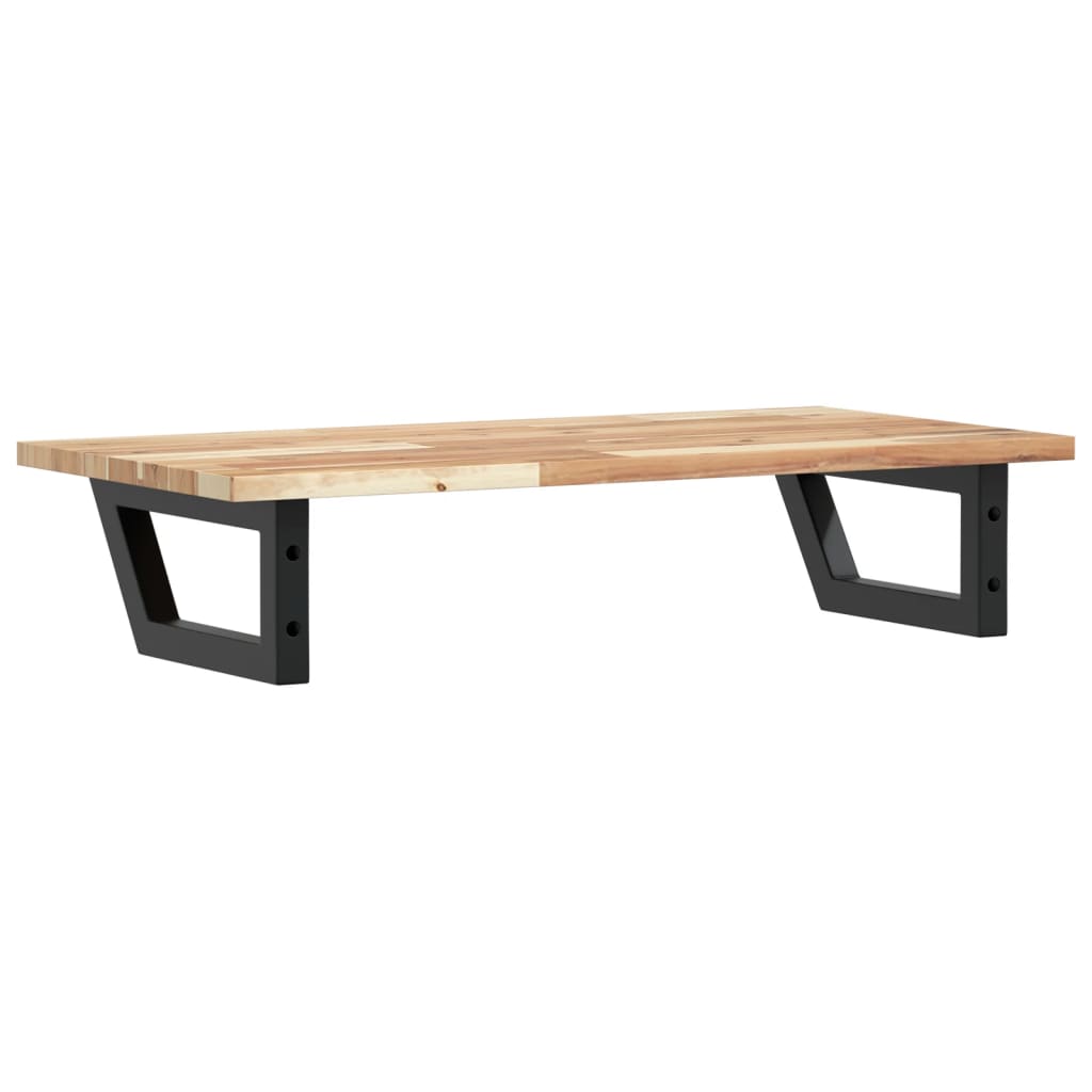 vidaXL Basin Shelf Wall Mounted Steel and Solid Wood Acacia