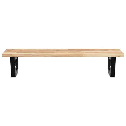 vidaXL Basin Shelf Wall Mounted Steel and Solid Wood Acacia