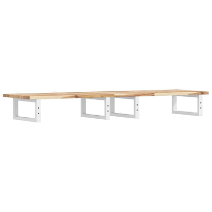 vidaXL Basin Shelf Wall Mounted Steel and Solid Wood Acacia