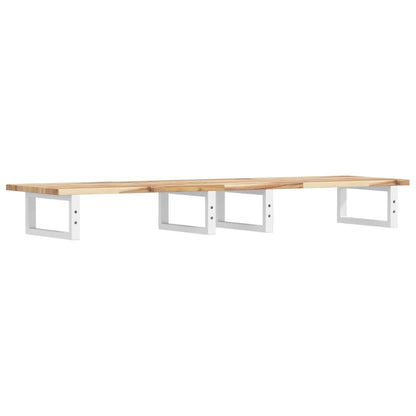vidaXL Basin Shelf Wall Mounted Steel and Solid Wood Acacia