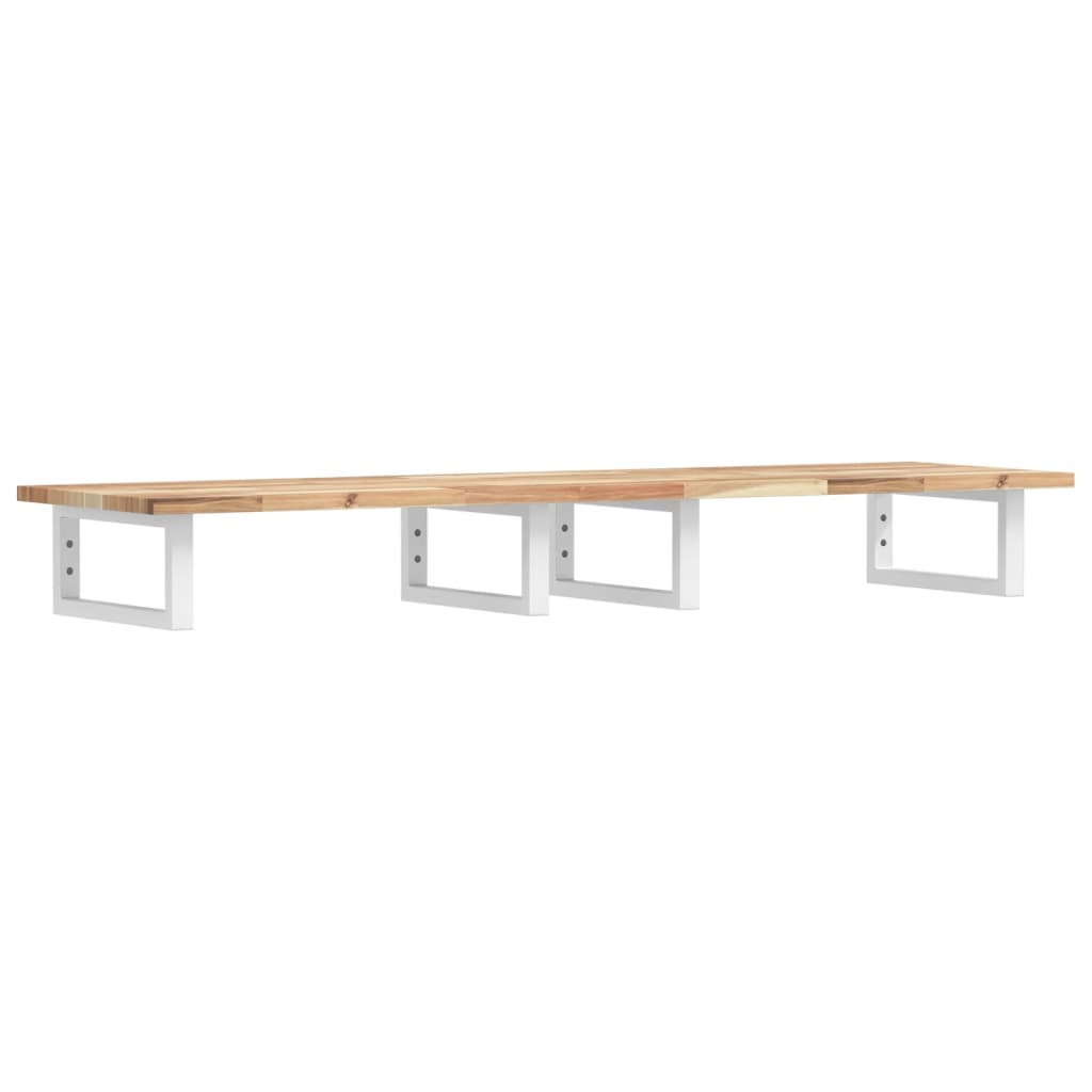 vidaXL Basin Shelf Wall Mounted Steel and Solid Wood Acacia