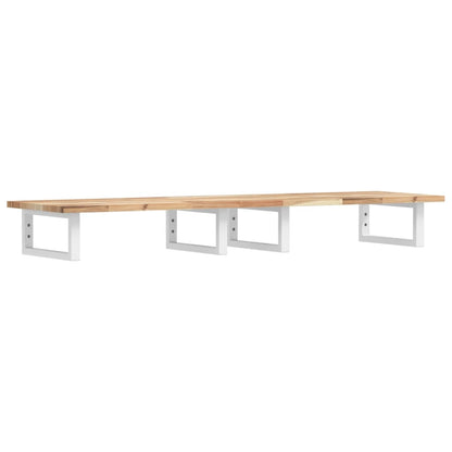 vidaXL Basin Shelf Wall Mounted Steel and Solid Wood Acacia
