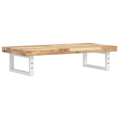 vidaXL Basin Shelf Wall Mounted Steel and Solid Wood Acacia