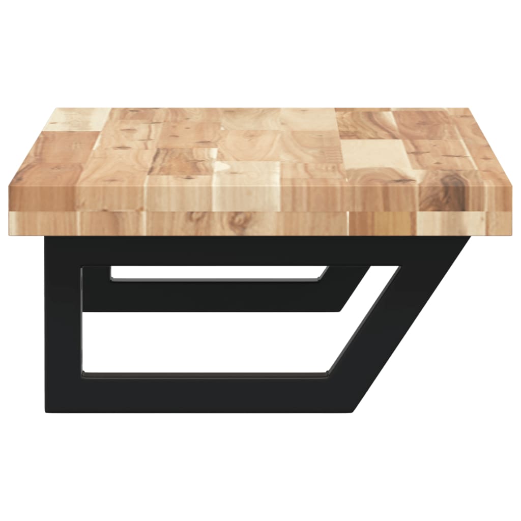 vidaXL Basin Shelf Wall Mounted Steel and Solid Wood Acacia