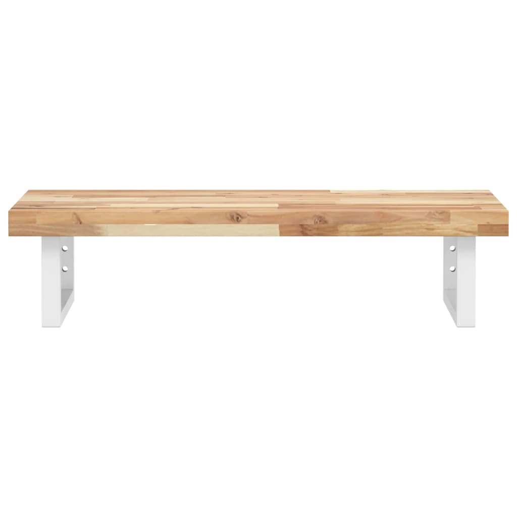 vidaXL Basin Shelf Wall Mounted Steel and Solid Wood Acacia