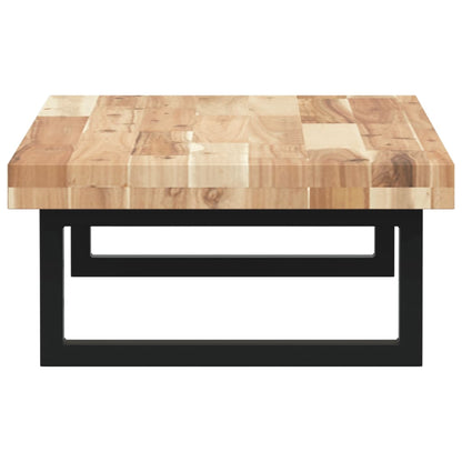 vidaXL Basin Shelf Wall Mounted Steel and Solid Wood Acacia