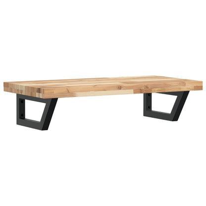 vidaXL Basin Shelf Wall Mounted Steel and Solid Wood Acacia
