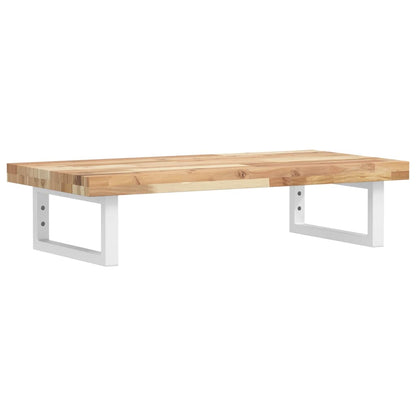 vidaXL Basin Shelf Wall Mounted Steel and Solid Wood Acacia
