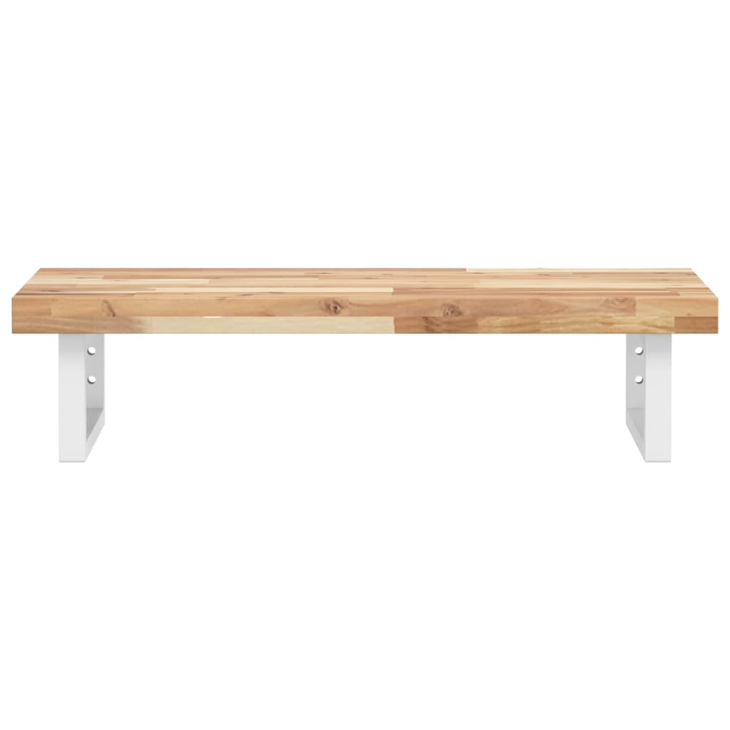 vidaXL Basin Shelf Wall Mounted Steel and Solid Wood Acacia