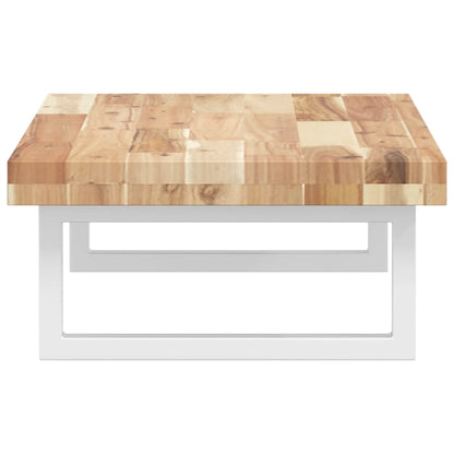 vidaXL Basin Shelf Wall Mounted Steel and Solid Wood Acacia