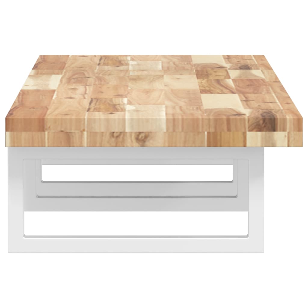 vidaXL Basin Shelf Wall Mounted Steel and Solid Wood Acacia