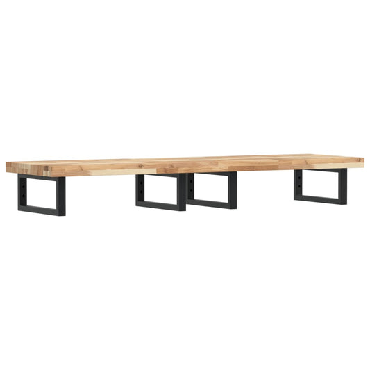 vidaXL Basin Shelf Wall Mounted Steel and Solid Wood Acacia