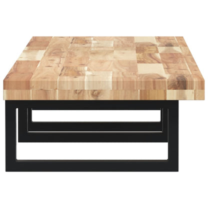 vidaXL Basin Shelf Wall Mounted Steel and Solid Wood Acacia