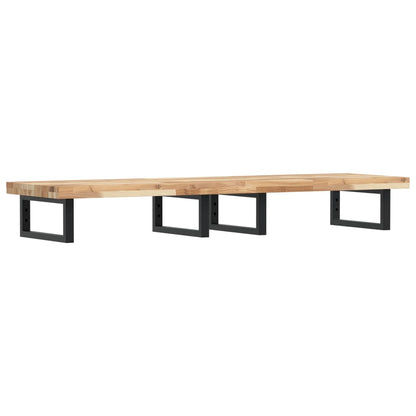 vidaXL Basin Shelf Wall Mounted Steel and Solid Wood Acacia