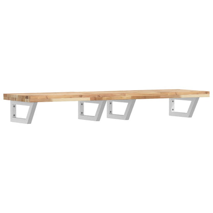 vidaXL Basin Shelf Wall Mounted Steel and Solid Wood Acacia