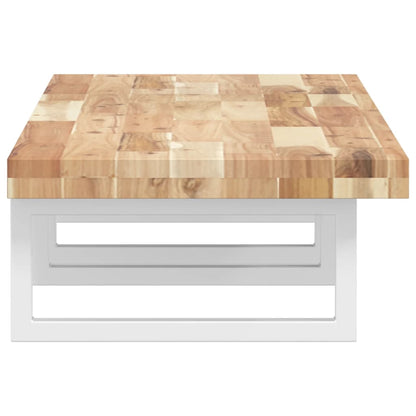 vidaXL Basin Shelf Wall Mounted Steel and Solid Wood Acacia