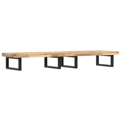 vidaXL Basin Shelf Wall Mounted Steel and Solid Wood Acacia