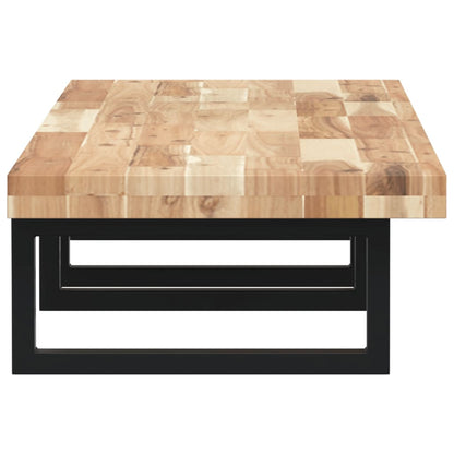 vidaXL Basin Shelf Wall Mounted Steel and Solid Wood Acacia