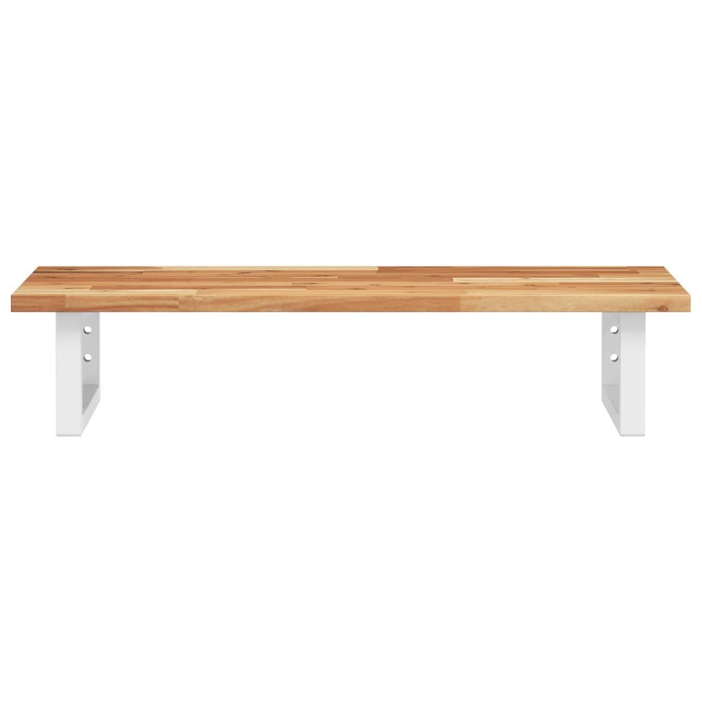 vidaXL Basin Shelf Wall Mounted Steel and Solid Wood Acacia
