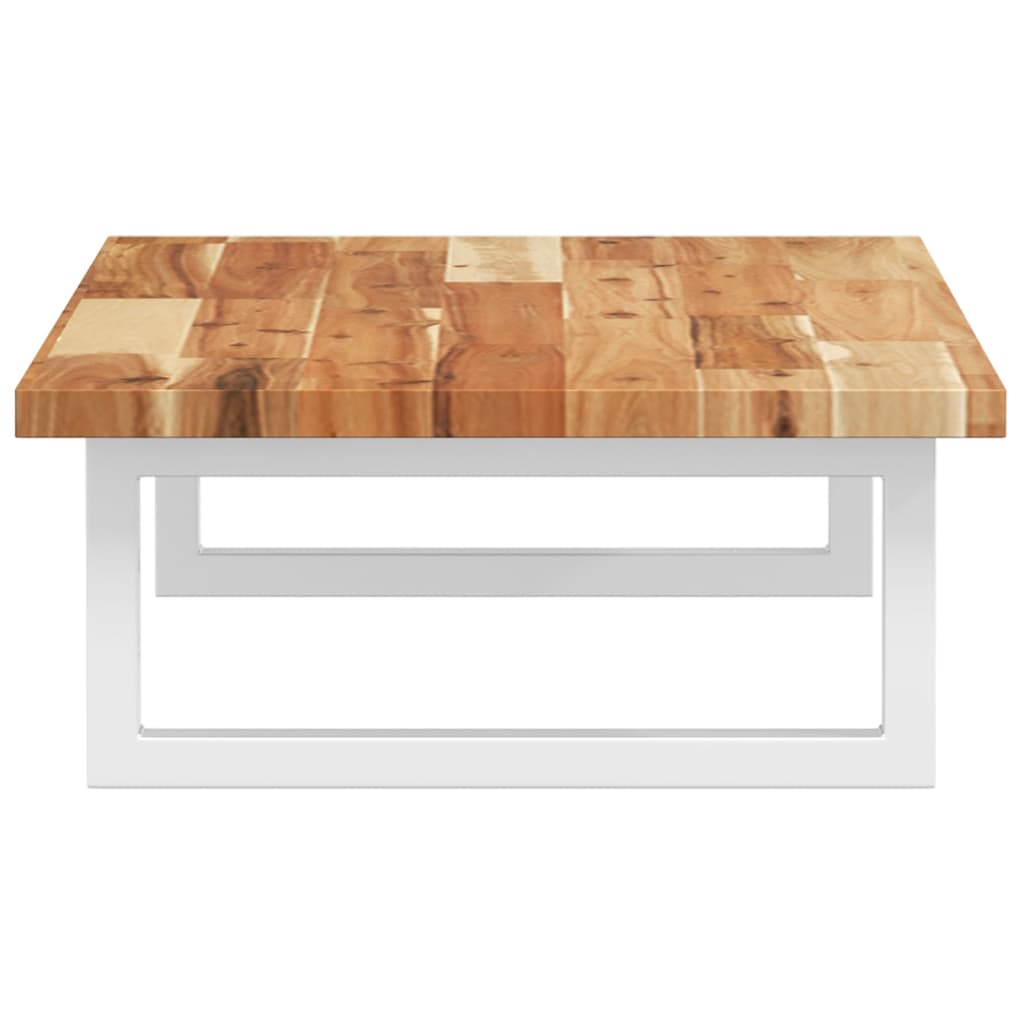 vidaXL Basin Shelf Wall Mounted Steel and Solid Wood Acacia