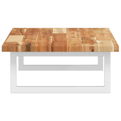 vidaXL Basin Shelf Wall Mounted Steel and Solid Wood Acacia