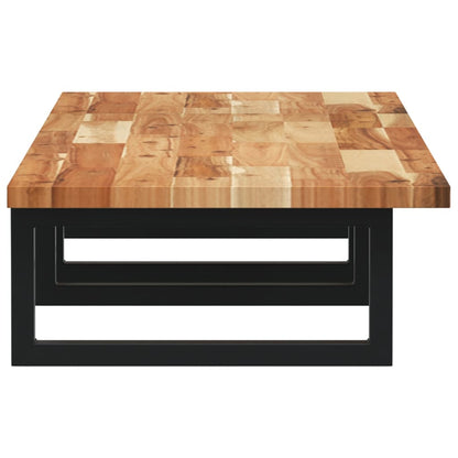 vidaXL Basin Shelf Wall Mounted Steel and Solid Wood Acacia