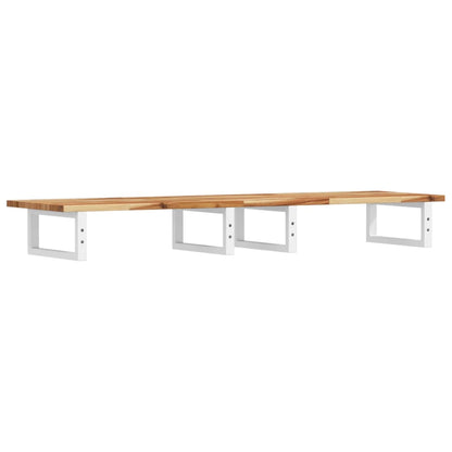 vidaXL Basin Shelf Wall Mounted Steel and Solid Wood Acacia