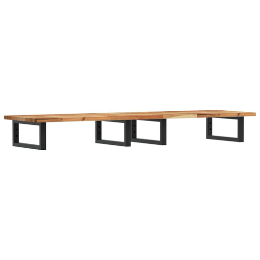 vidaXL Basin Shelf Wall Mounted Steel and Solid Wood Acacia