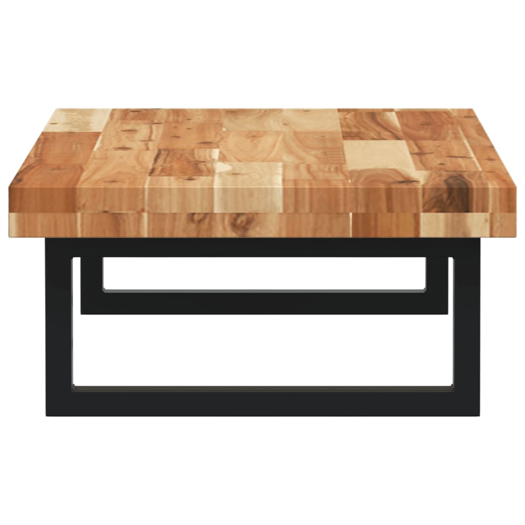 vidaXL Basin Shelf Wall Mounted Steel and Solid Wood Acacia