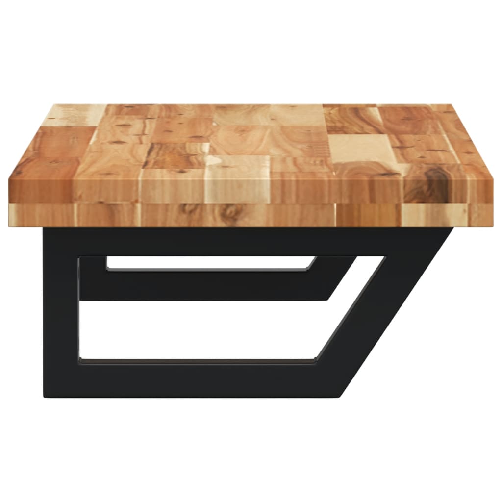vidaXL Basin Shelf Wall Mounted Steel and Solid Wood Acacia