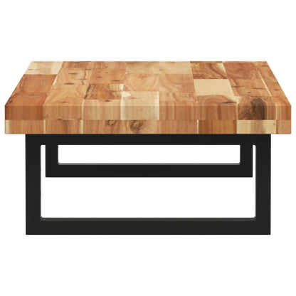 vidaXL Basin Shelf Wall Mounted Steel and Solid Wood Acacia