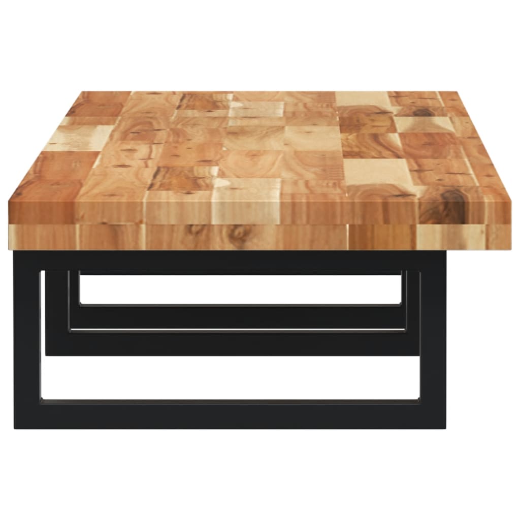 vidaXL Basin Shelf Wall Mounted Steel and Solid Wood Acacia