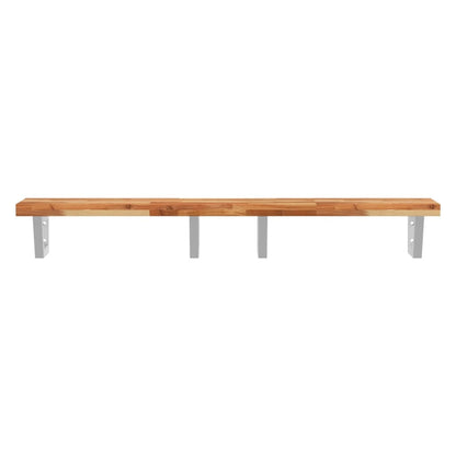 vidaXL Basin Shelf Wall Mounted Steel and Solid Wood Acacia