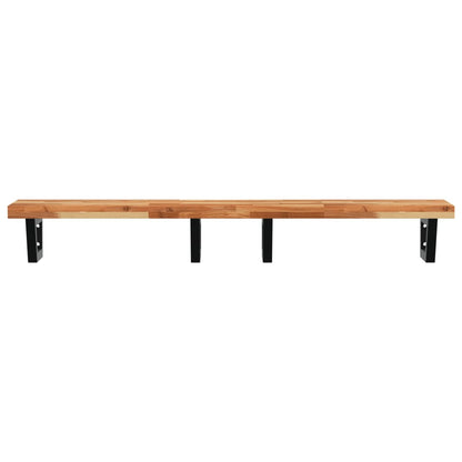 vidaXL Basin Shelf Wall Mounted Steel and Solid Wood Acacia
