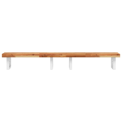 vidaXL Basin Shelf Wall Mounted Steel and Solid Wood Acacia