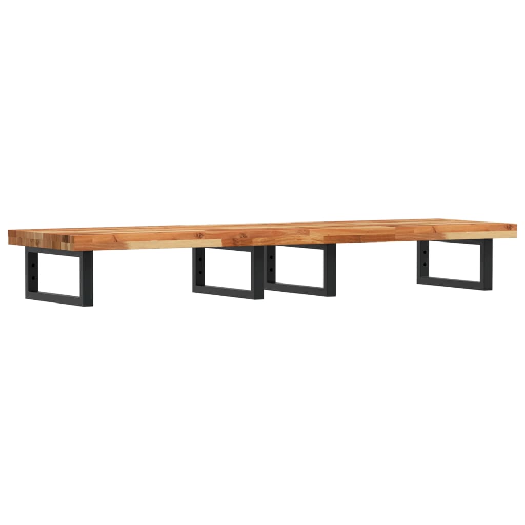 vidaXL Basin Shelf Wall Mounted Steel and Solid Wood Acacia