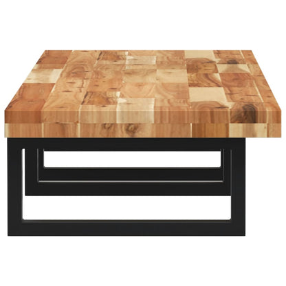 vidaXL Basin Shelf Wall Mounted Steel and Solid Wood Acacia
