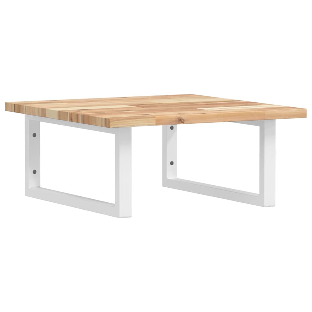 vidaXL Basin Shelf Wall Mounted Steel and Solid Wood Acacia