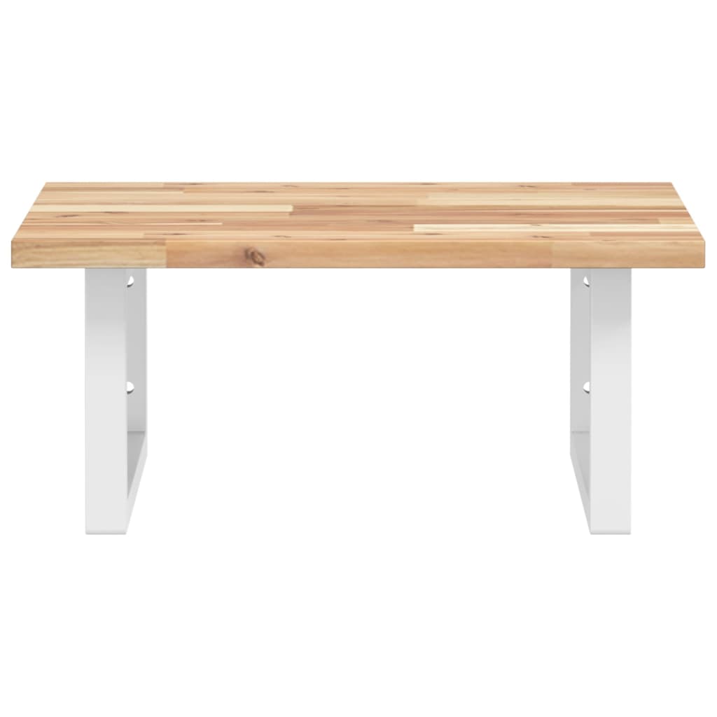 vidaXL Basin Shelf Wall Mounted Steel and Solid Wood Acacia