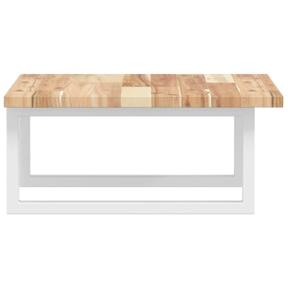 vidaXL Basin Shelf Wall Mounted Steel and Solid Wood Acacia