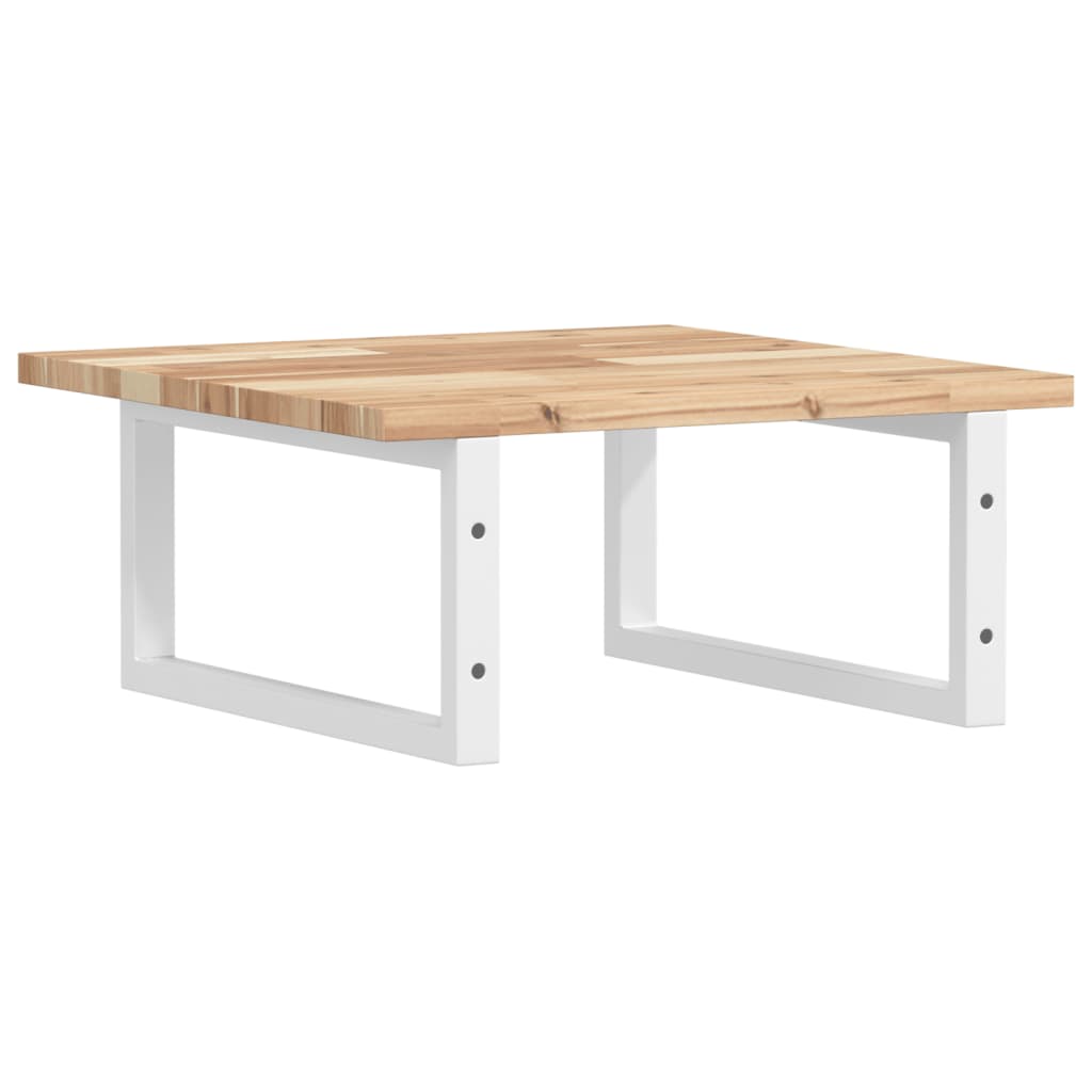 vidaXL Basin Shelf Wall Mounted Steel and Solid Wood Acacia