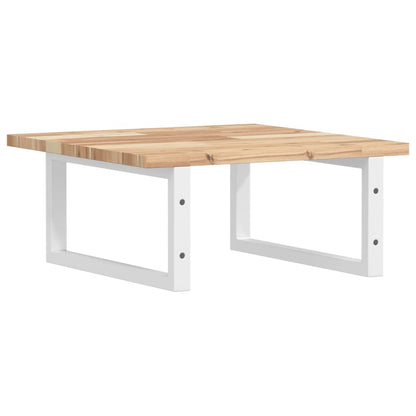 vidaXL Basin Shelf Wall Mounted Steel and Solid Wood Acacia