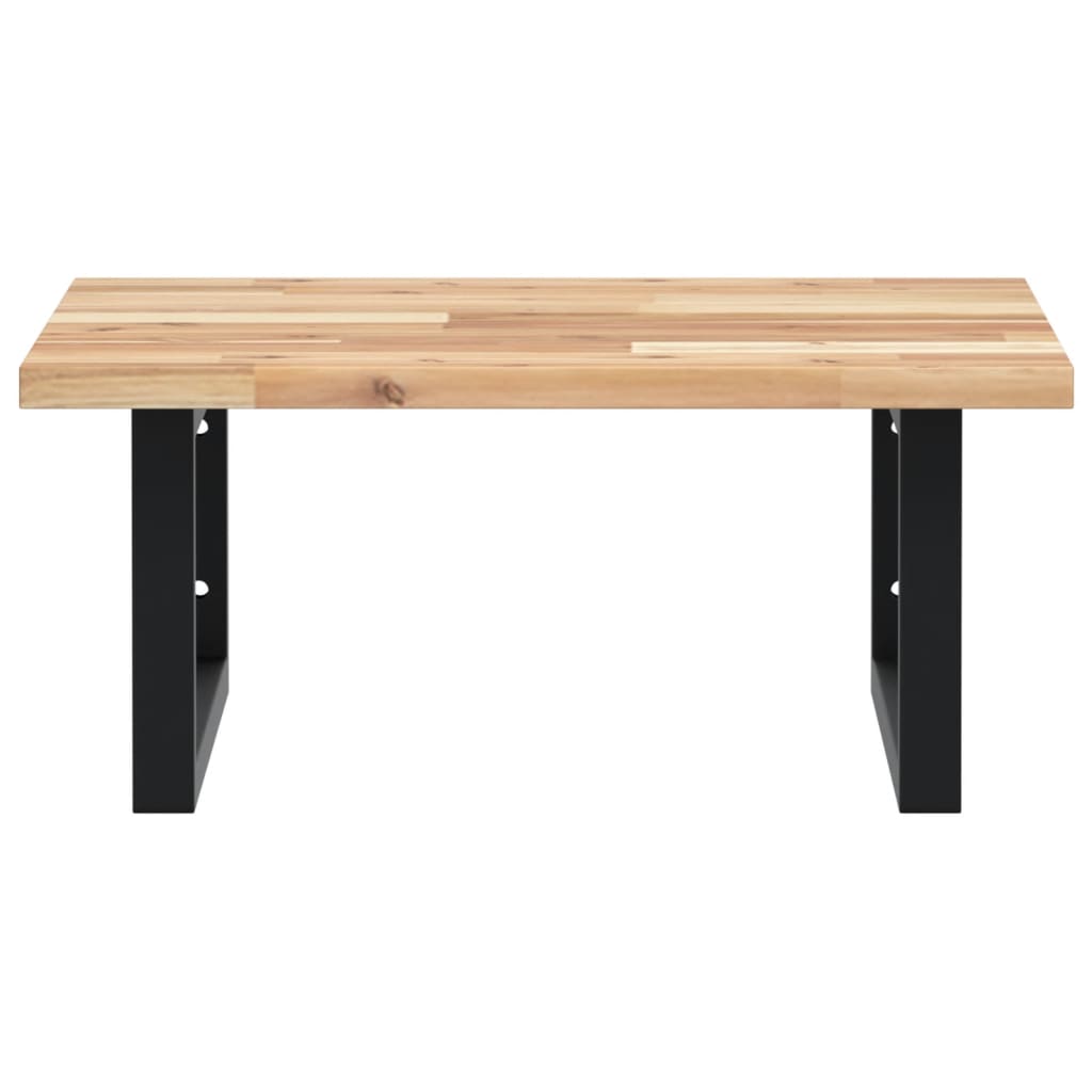 vidaXL Basin Shelf Wall Mounted Steel and Solid Wood Acacia