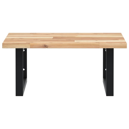 vidaXL Basin Shelf Wall Mounted Steel and Solid Wood Acacia