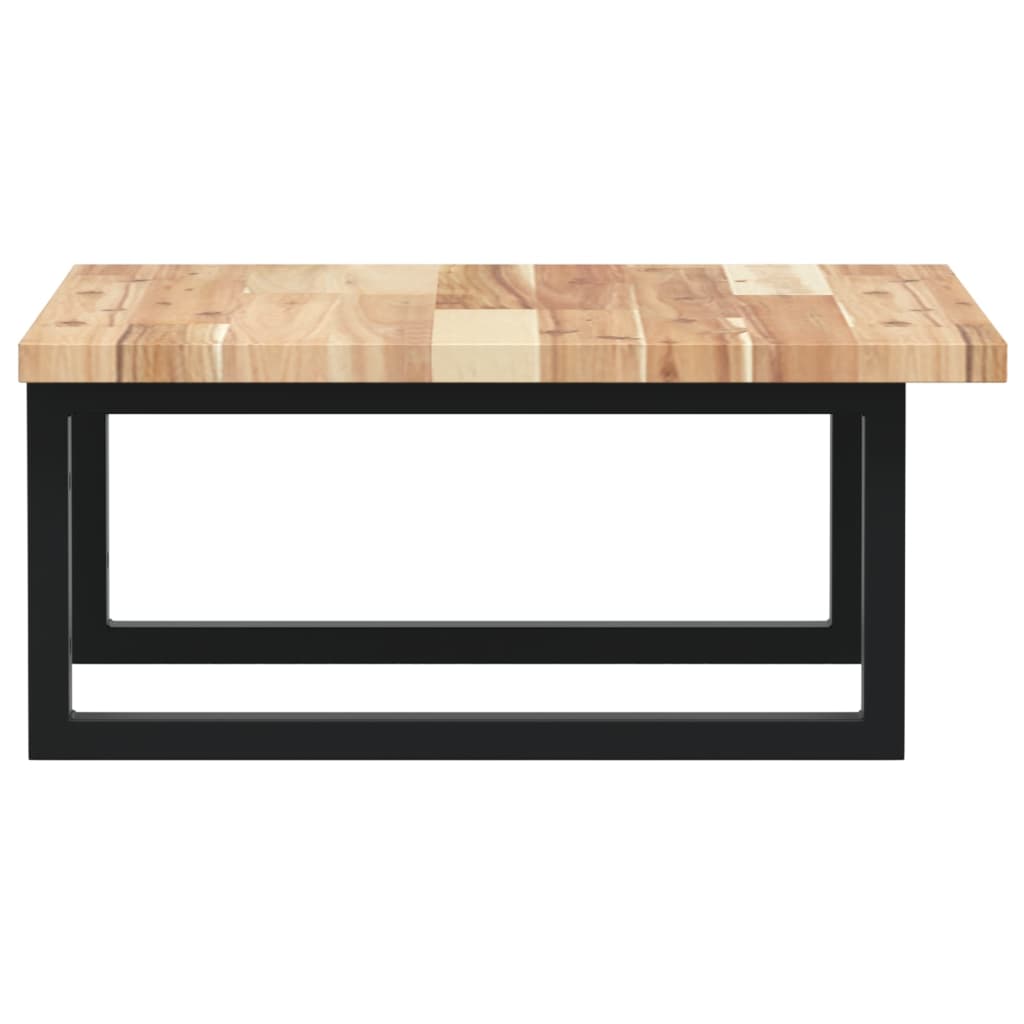 vidaXL Basin Shelf Wall Mounted Steel and Solid Wood Acacia