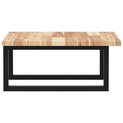 vidaXL Basin Shelf Wall Mounted Steel and Solid Wood Acacia