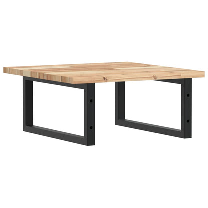 vidaXL Basin Shelf Wall Mounted Steel and Solid Wood Acacia