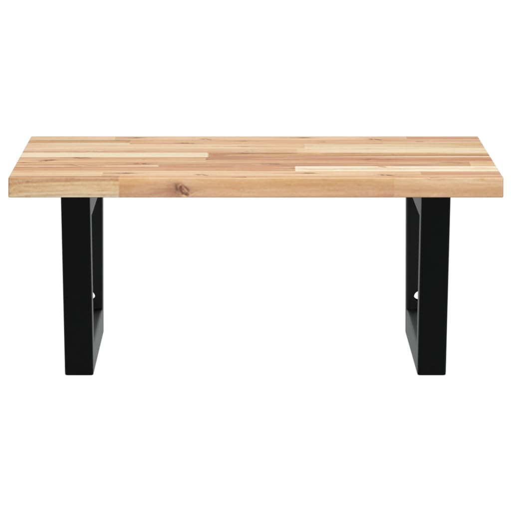 vidaXL Basin Shelf Wall Mounted Steel and Solid Wood Acacia