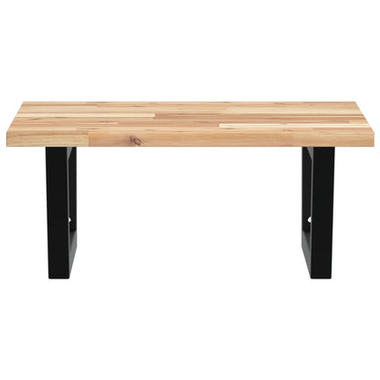 vidaXL Basin Shelf Wall Mounted Steel and Solid Wood Acacia
