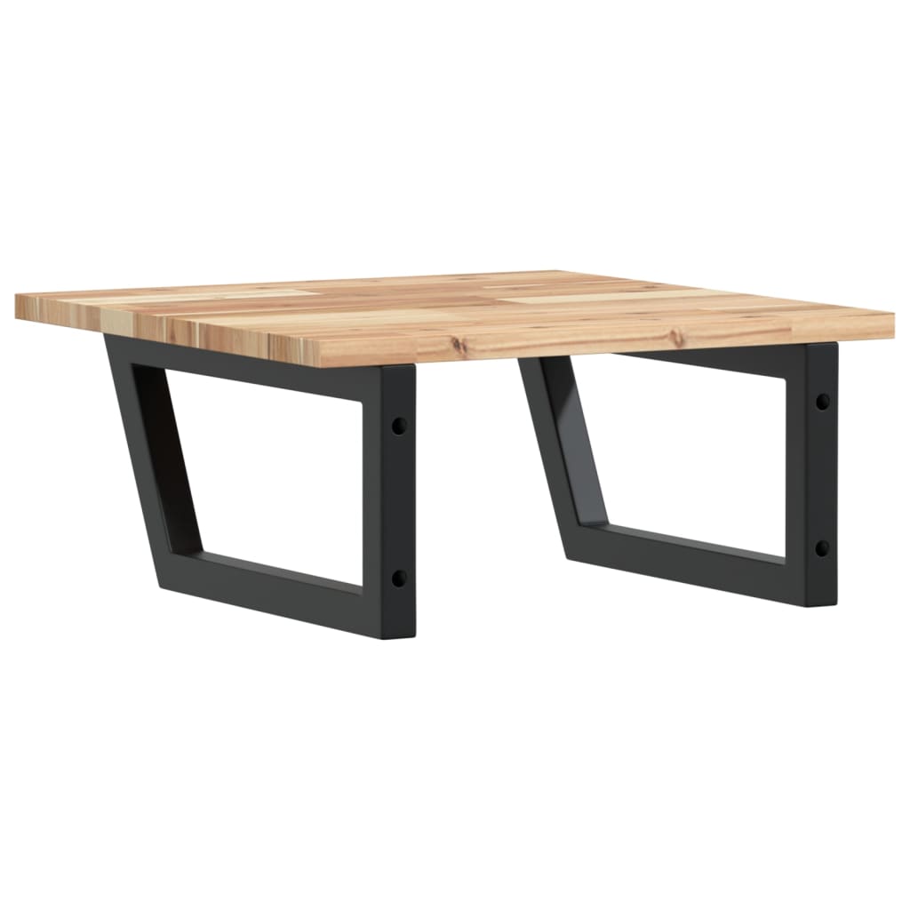 vidaXL Basin Shelf Wall Mounted Steel and Solid Wood Acacia